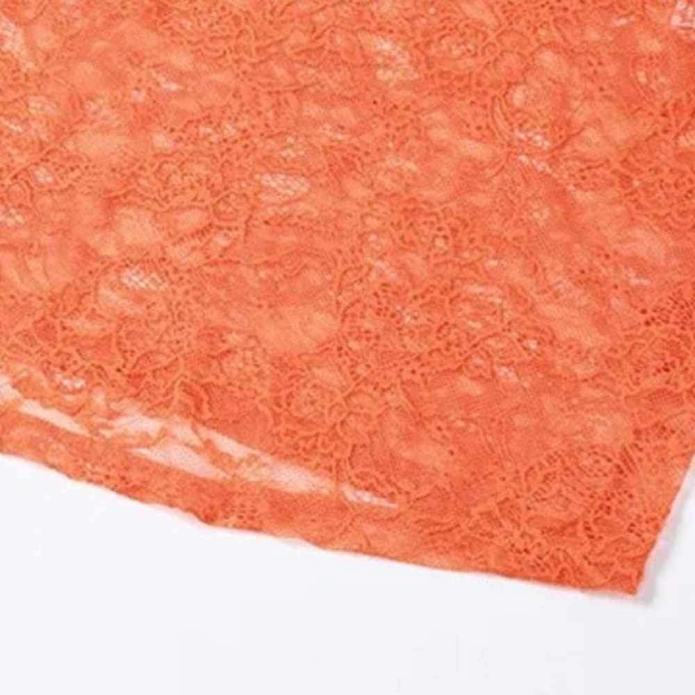 NEW to CASA B💫 Theresa Front-Twist Strapless Lace Maxi Dress-Tangerine orange - Picture 12 of 17